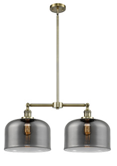 Franklin Restoration Two Light Island Pendant in Antique Brass (405|209-AB-G73-L)