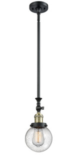 Franklin Restoration LED Mini Pendant in Black Antique Brass (405|206-BAB-G204-6-LED)