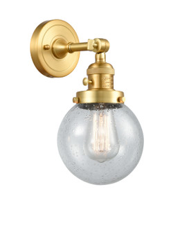 Franklin Restoration One Light Wall Sconce in Satin Gold (405|203SW-SG-G204-6)