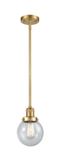 Franklin Restoration LED Mini Pendant in Satin Gold (405|201S-SG-G204-6-LED)