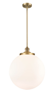 Franklin Restoration One Light Pendant in Brushed Brass (405|201S-BB-G201-16)