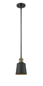 Franklin Restoration One Light Mini Pendant in Black Antique Brass (405|201S-BAB-M9-BK)