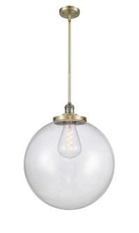 Franklin Restoration One Light Pendant in Antique Brass (405|201S-AB-G204-18)