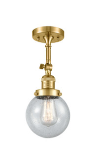 Franklin Restoration One Light Semi-Flush Mount in Satin Gold (405|201F-SG-G204-6)