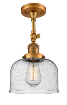 Franklin Restoration One Light Semi-Flush Mount in Brushed Brass (405|201F-BB-G74)