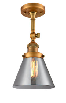 Franklin Restoration One Light Semi-Flush Mount in Brushed Brass (405|201F-BB-G43)