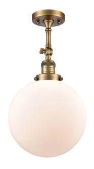 Franklin Restoration LED Semi-Flush Mount in Brushed Brass (405|201F-BB-G201-10-LED)