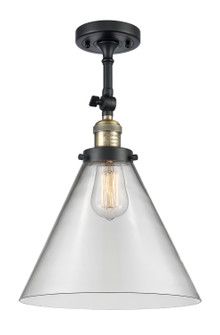 Franklin Restoration LED Semi-Flush Mount in Black Antique Brass (405|201F-BAB-G42-L-LED)