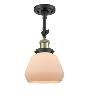 Franklin Restoration One Light Semi-Flush Mount in Black Antique Brass (405|201F-BAB-G171)