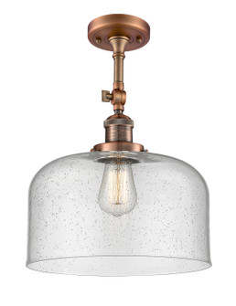 Franklin Restoration LED Semi-Flush Mount in Antique Copper (405|201F-AC-G74-L-LED)