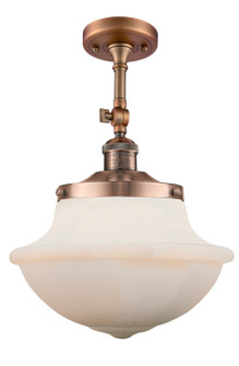 Franklin Restoration One Light Semi-Flush Mount in Antique Copper (405|201F-AC-G541)