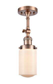 Franklin Restoration One Light Semi-Flush Mount in Antique Copper (405|201F-AC-G311)