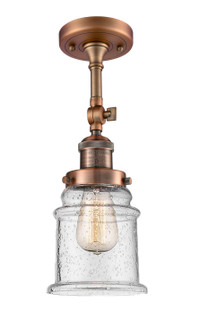 Franklin Restoration One Light Semi-Flush Mount in Antique Copper (405|201F-AC-G184)