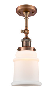 Franklin Restoration One Light Semi-Flush Mount in Antique Copper (405|201F-AC-G181)