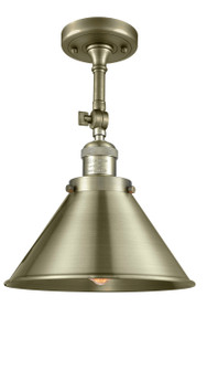 Franklin Restoration One Light Semi-Flush Mount in Antique Brass (405|201F-AB-M10-AB)