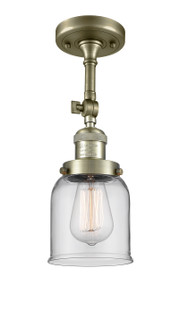 Franklin Restoration One Light Semi-Flush Mount in Antique Brass (405|201F-AB-G52)