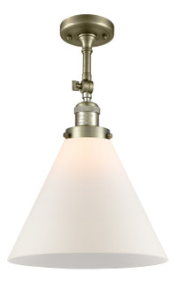 Franklin Restoration One Light Semi-Flush Mount in Antique Brass (405|201F-AB-G41-L)