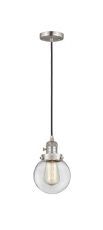 Franklin Restoration One Light Mini Pendant in Brushed Satin Nickel (405|201CSW-SN-G202-6)