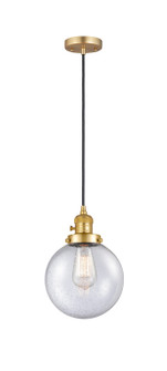 Franklin Restoration One Light Mini Pendant in Satin Gold (405|201CSW-SG-G204-8)