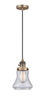 Franklin Restoration One Light Mini Pendant in Brushed Brass (405|201CSW-BB-G194)