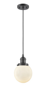 Franklin Restoration LED Mini Pendant in Oil Rubbed Bronze (405|201C-OB-G201-6-LED)