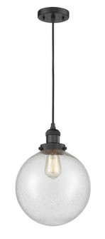 Franklin Restoration One Light Mini Pendant in Matte Black (405|201C-BK-G204-10)