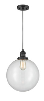 Franklin Restoration One Light Mini Pendant in Matte Black (405|201C-BK-G202-12)