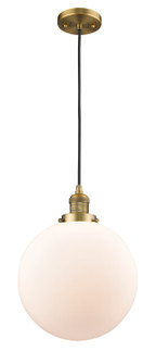Franklin Restoration LED Mini Pendant in Brushed Brass (405|201C-BB-G201-12-LED)