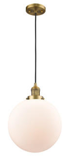 Franklin Restoration One Light Mini Pendant in Brushed Brass (405|201C-BB-G201-12)