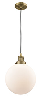 Franklin Restoration LED Mini Pendant in Brushed Brass (405|201C-BB-G201-10-LED)
