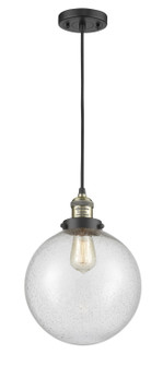 Franklin Restoration LED Mini Pendant in Black Antique Brass (405|201C-BAB-G204-10-LED)