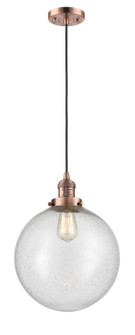 Franklin Restoration LED Mini Pendant in Antique Copper (405|201C-AC-G204-12-LED)