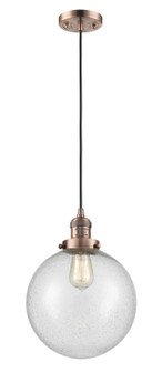 Franklin Restoration One Light Mini Pendant in Antique Copper (405|201C-AC-G204-10)