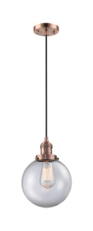 Franklin Restoration One Light Mini Pendant in Antique Copper (405|201C-AC-G202-8)