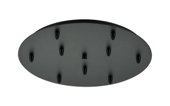 Custom Cord Nine Light Multi Port Canopy in Matte Black (405|119-BK)