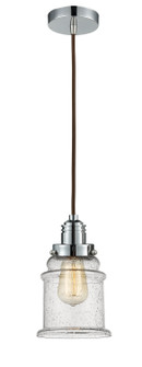 Winchester One Light Mini Pendant in Polished Chrome (405|100PC-10BR-2H-PC-G184)