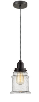 Winchester One Light Mini Pendant in Oil Rubbed Bronze (405|100OB-10BW-2H-OB-G184)