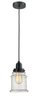 Winchester One Light Mini Pendant in Matte Black (405|100BK-10GY-2H-BK-G184)