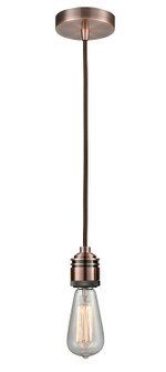 Winchester One Light Mini Pendant in Antique Copper (405|100AC-10BR-2AC)