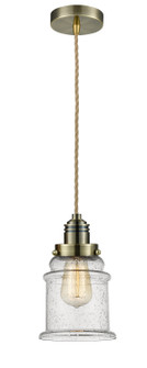 Winchester One Light Mini Pendant in Antique Brass (405|100AB-10RE-2H-AB-G184)