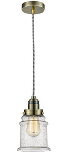 Winchester One Light Mini Pendant in Antique Brass (405|100AB-10BW-2H-AB-G184)