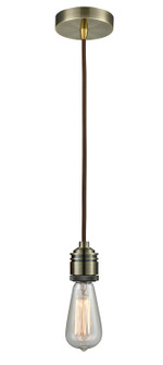 Winchester One Light Mini Pendant in Antique Brass (405|100AB-10BR-2AB)