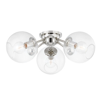 Abbott Three Light Semi Flush Mount in Polished Nickel (70|8025-PN)