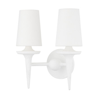Torch Two Light Wall Sconce in White Plaster (70|6602-WP)