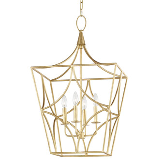 Green Point Four Light Pendant in Gold Leaf (70|4818-GL)