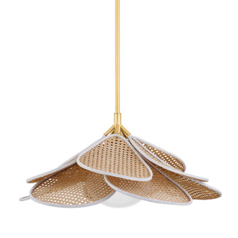 Florina One Light Pendant in Aged Brass (70|3128-AGB)