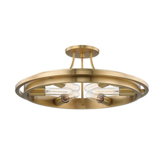 Chambers Six Light Flush Mount in Aged Brass (70|2721-AGB)