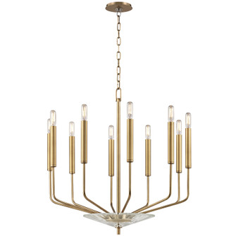 Gideon Ten Light Chandelier in Aged Brass (70|2610-AGB)