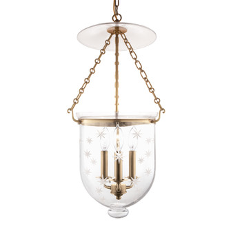 Hampton Three Light Pendant in Aged Brass (70|254-AGB-C3)