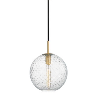 Rousseau One Light Pendant in Aged Brass (70|2010-AGB-CL)